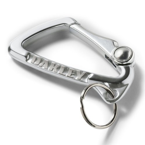 Oakley Mens Large Carabiner Keychain Accessories, Silver, One Size