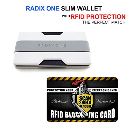 Radix One Slim Wallet With Rfid Blocking Card White Grey radix one slim wallet with rfid blocking card white grey