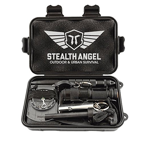 Stealth Angel Compact 8in1 Survival Kit, MultiPurpose EDC Outdoor