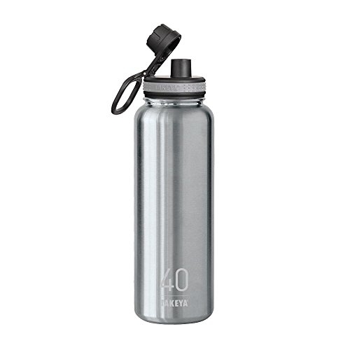 Takeya ThermoFlask Insulated Stainless Steel Water Bottle, 40 oz, Steel