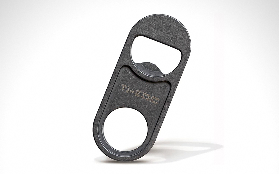 FEGVE Titanium Keychain Bottle Opener Mini Multi-function EDC Tool